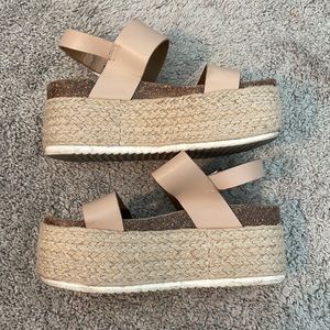 Steve Madden Leather Platform Sandals